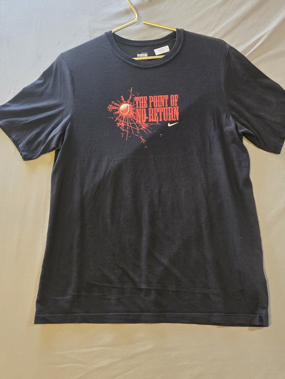 Nike Black Short-Sleeve Graphic Tee Tennis Graphic Sz L